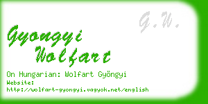 gyongyi wolfart business card