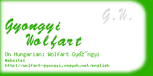 gyongyi wolfart business card